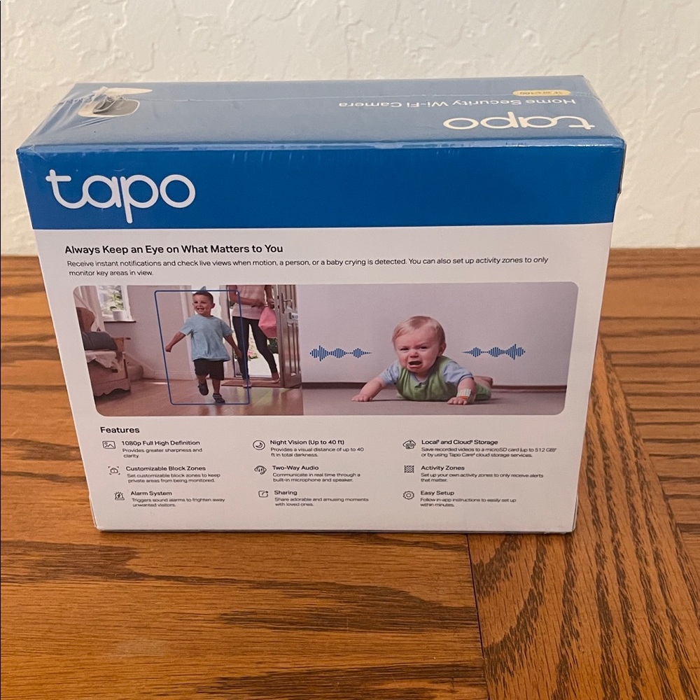 TP-Link Tapo Home Security Wi‑Fi Camera Box — Blue & White - Picture 3 of 5